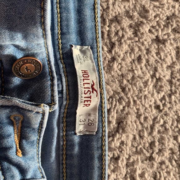 Hollister Blue skinny jeans size 3L. W-26 L-31 - Picture 6 of 13